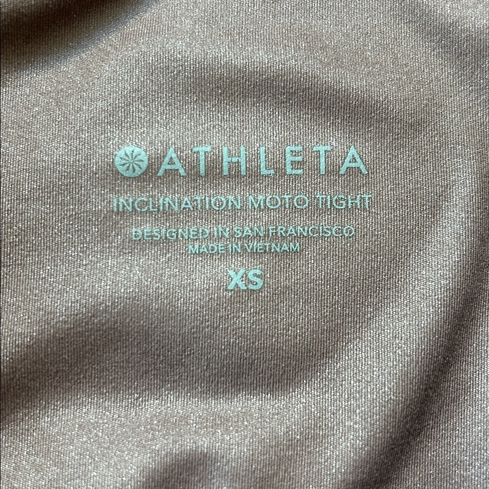 Athleta Inclination Moto Shimmer Tights - Picture 2 of 6